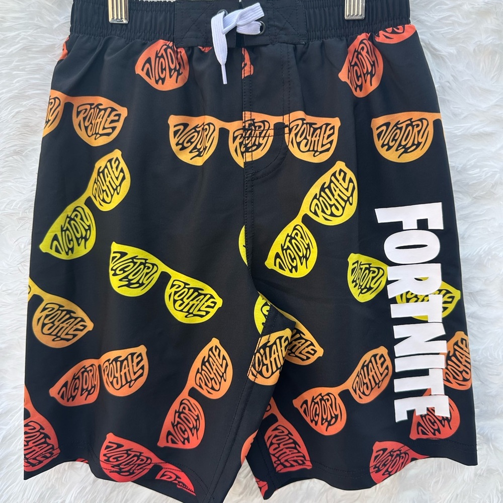 Kids Victory Royale Shorts - Black and Orange